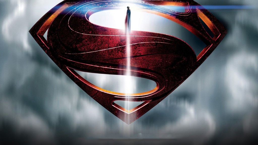 Man of Steel logo backdrop